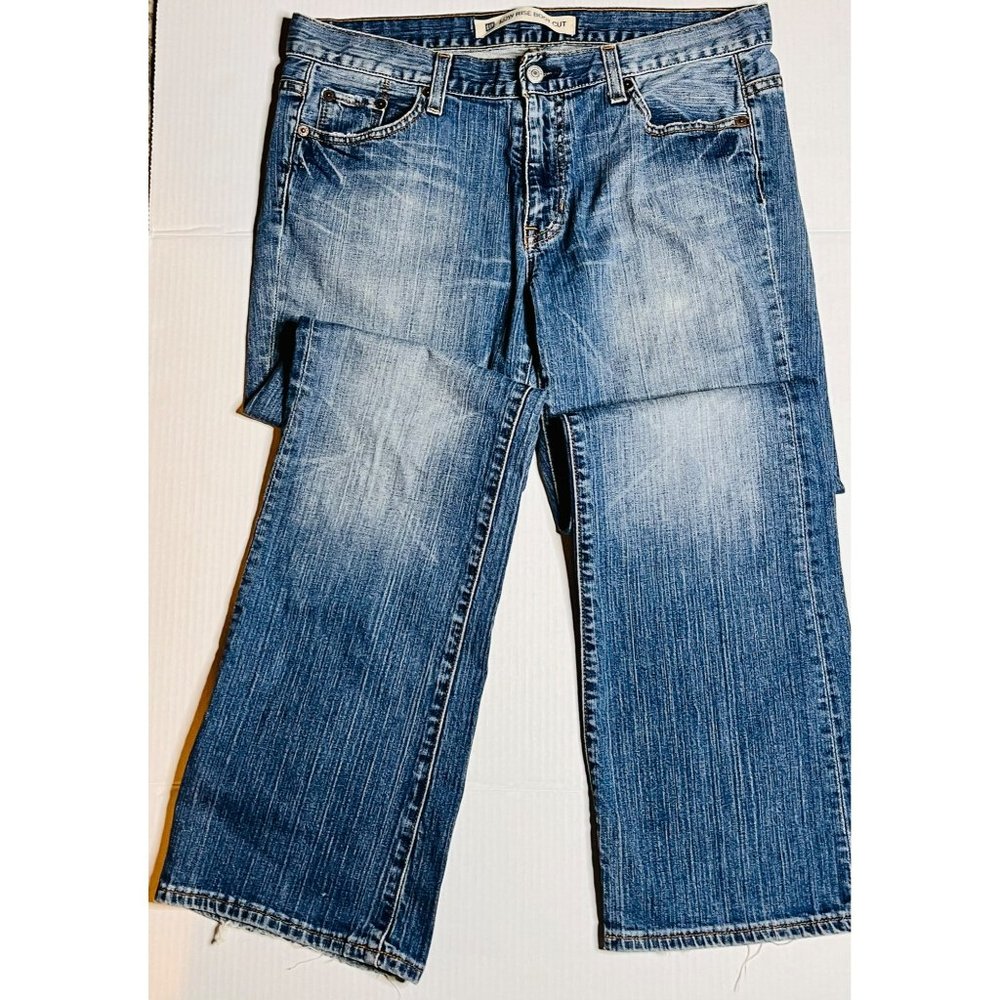 GAP Low-Rise Bootcut Light-Medium Colored Whiskered Jeans 12 Regular